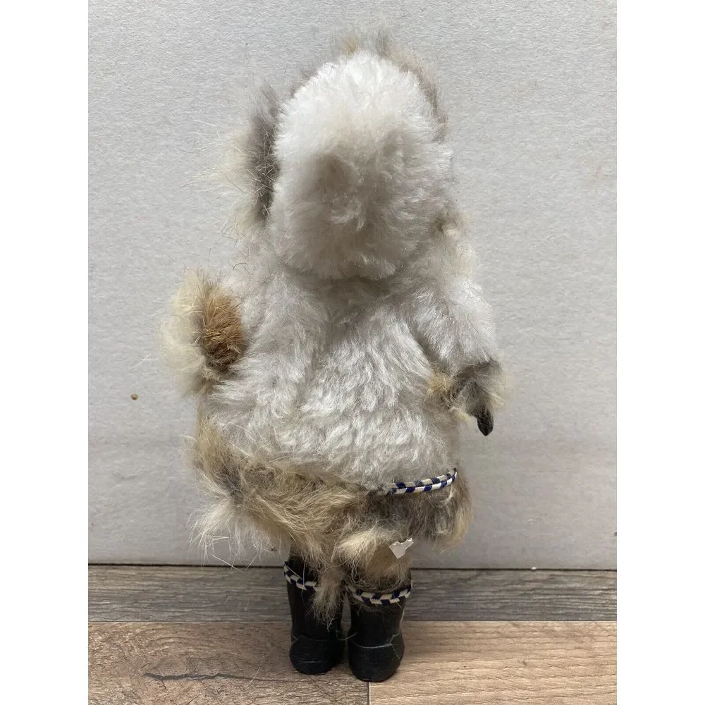 Vintage Inuit Alaskan Eskimo Doll Real Fur‎ Clothes 7.5